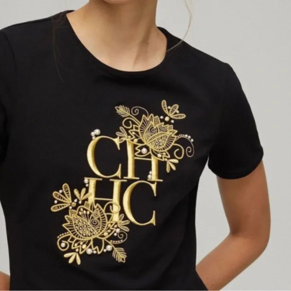 Carolina Herrera Tops Carolina Herrera Black And Gold
